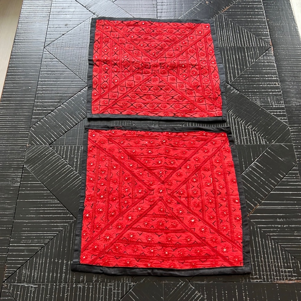 Handmade Tauchman cushion covers x2